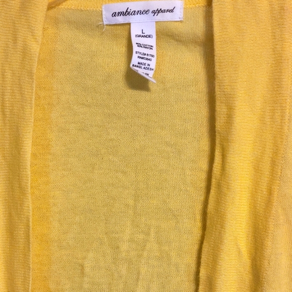 Ambiance Apparel Yellow cardigan - Picture 2 of 2